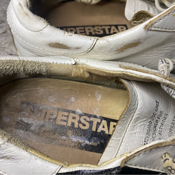 GOLDEN GOOSE LIMITED EDITION BLACK STAR SUPERSTAR SNEAKERS men size 9 - Picture 10 of 15